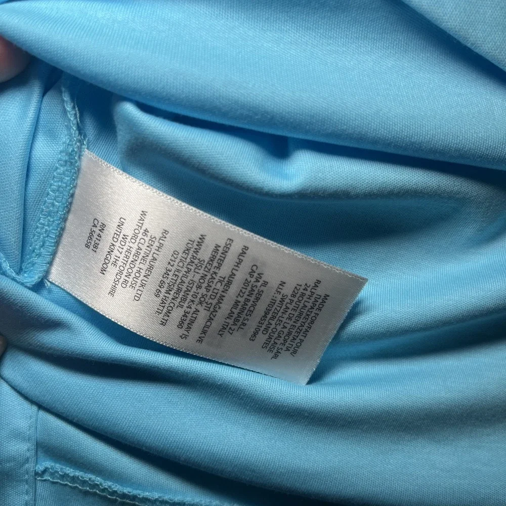 Polo Ralph Lauren Custom Slim Fit Men's Light Blue Short Sleeve SZ XL Flesh Pony